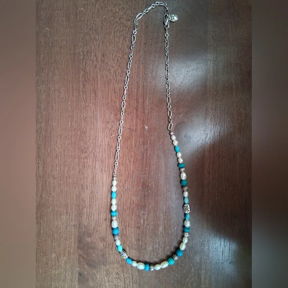 BRIGHTON TURQUOISE AND PEARL NECKLACE - Picture 3 of 4